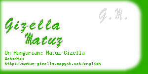 gizella matuz business card